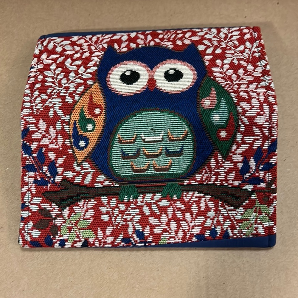 Owl small pencil or make up bag/ wallet